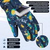 Durio Children's Ski Gloves Waterproof Winter Snow Gloves PU Palm