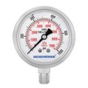 MEASUREMAN Pressure Gauge, 0-1000 PSI/kPa, Glycerin Filled, 1/4 NPT Lower
