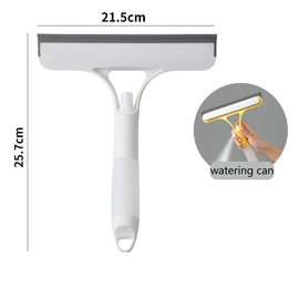 All-Purpose Shower Squeegee for Shower Glass Door - with Spray, Perfect Household Cleaner Tool for Bathroom, Window, Mirror, Tile Wall, Car（Blue,White,Yellow