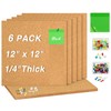 PLULON 6 Pack Cork Bulletin Boards for Wall 12" x