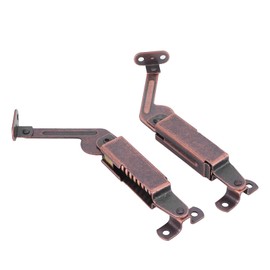 Cabinet Lid Support Lid Hinge Lid Support Stay Hinge Iron Safety Cabinet Box Lid Spring Support Hardware for Kitchen Home Office Workshop Hinges (Long arm)