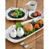 (Outlet Included) 和食 Charger Japanese Black Deformation Length Dishes