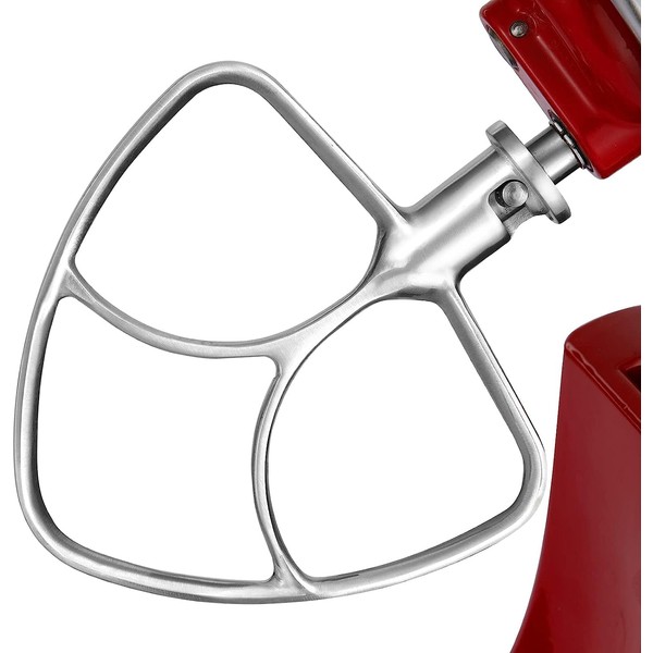 ANCLLO Edelstahl-Flachrühraufsatz für 4,5–5 QT Küchenmaschinen, Standmixer, spülmaschinenfest