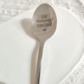 Anniversary Birthday Gifts for Wife Best Friend Good Morning Sunshine Spoon Gifts for Mom Granddaughter Coffee Tea Lovers Gifts for Grandma Sister Coffee Tea Spoons