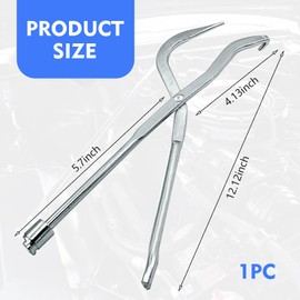 Sumjig 1 PC Car Brake Spring Disassembly and Assembly Tools, Carbon Steel Durable Rust-Proof Labor-Saving Repair Accessories, Flexible Double-Head Pliers, Universal for Most Cars Trucks (Silver)