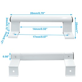 Bonsicoky 2 Pack Sliding Door Handle - 8 Inch Aluminum Alloy Sliding Glass Door Handles Pull Fits 6-5/8 in Mounting Holes for Patio Glass Door Barn Door - White