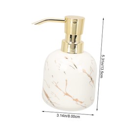 Ipetboom Press Type Hand Soap Dispenser Elegant Ceramic Lotion Replacement Bottle for Shower Gels Shampoo and Hand Soap Modern Bathroom Accessory Practical and Safe Design