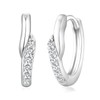 KRKC & CO Women's Hoop Earrings, 925 Silver, Hypoallergenic, 0.5