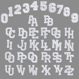 WD&CD 62 Piezas Parche Ropa Bordado, números Divertidos 0-9 A-Z Bricolaje Bordado Ropa Parches Coser en Hierro en para la Camiseta Jeans Ropa Bolsa - Negro