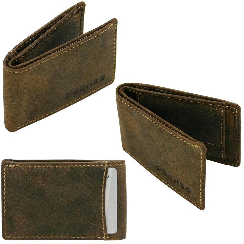 J.Jones - Men's Mini Wallet - Slim Wallet - Genuine