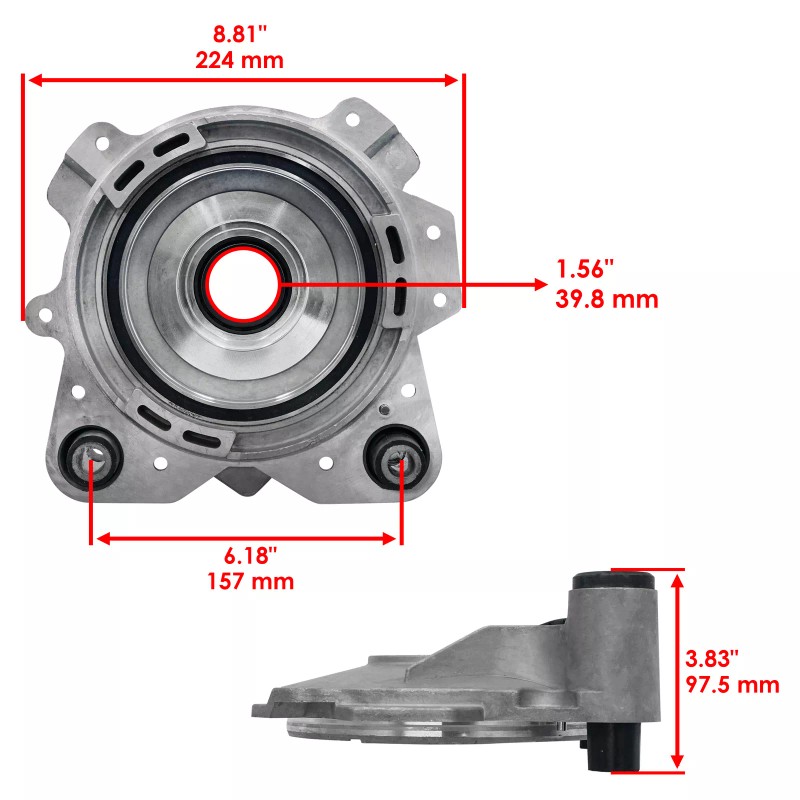 Caltric Front Differential Output Cover For Polaris RZR XP Turbo