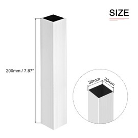 DTGN 30 mm x 30 mm x 1 mm x 200 mm (width x wall thickness x length) square tube - 3 pack - good for industrial housing construction - 6063 aluminium square pipes