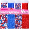 Red White and Blue Sprinkles, 11.3oz/320g Edible Patriotic Sprinkles Mixed