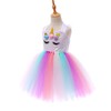 Tante Tina Unicorn Princess Girls' Dress Costume with Rainbow Tutu
