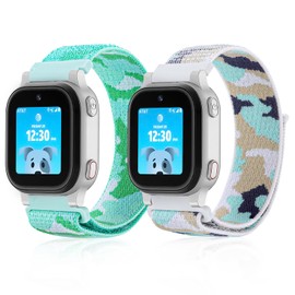 Polyjoy Replacement Band Compatible with AT&T amiGo Jr Watch/Cosmo JrTrack 4/JrTrack 3/JrTrack 2 SE/JrTrack 2/JrTrack Watch, Hook & Loop Soft Nylon Bands Accessories for Boy Girl