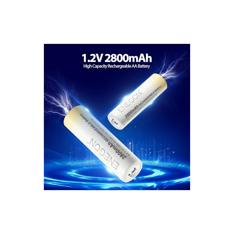 ENEGON 8 Pilas AA Recargables 2800mAh Baterias Recargables AA 1.2