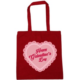Hippowarehouse Happy galentine's day Tote Shopping Gym Beach Bag 42cm x38cm,10 litres