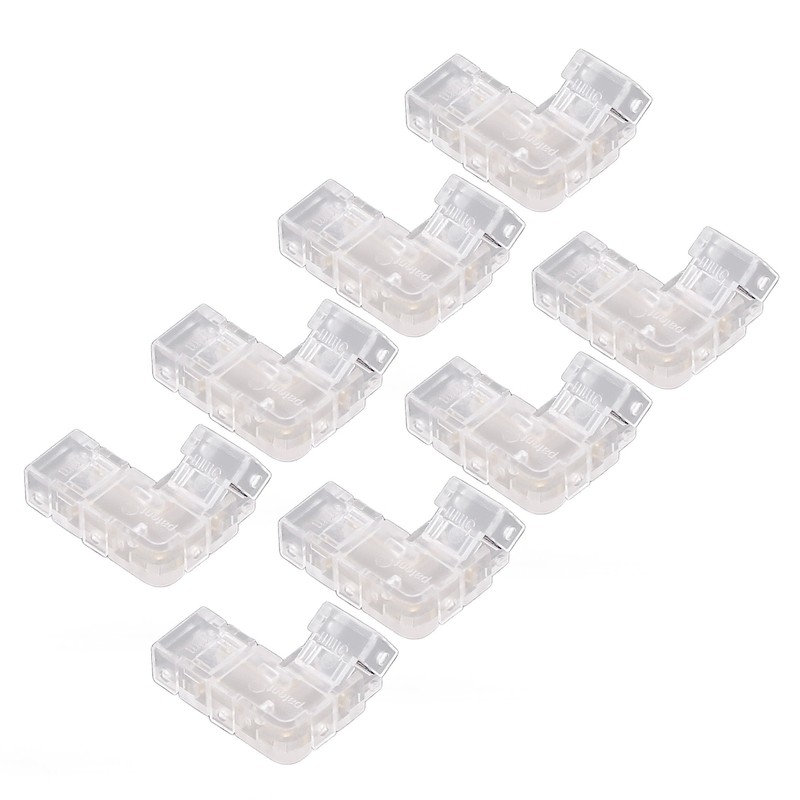 8Pcs 2 Pin 5mm COB LED Strip Light Connectors L