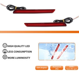 ADIIL 2PCS Red Lens Red LED Rear Fog Light Bumper Reflectors Brake Tail Lamps For 2020 2021 2022 Toyota GR Supra