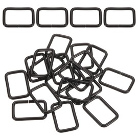 QUARKZMAN Metal rectangular ring buckles, square buckle, black