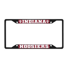 FANMATS 31253 Indiana Hooisers Metal License Plate Frame Black Finish