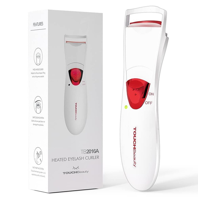Heated Eyelash Curler, TOUCHBeauty Electric Eyelash Curler, Portable Lash Curler,