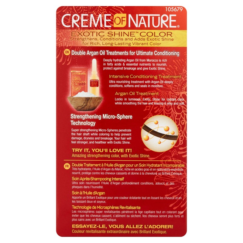 Creme of Nature Exotic Shine Color, Intense Black, 1.0 Fluid