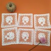 TINWIN Square Lace Placemats White Doily Lace Place Doilies Embroidered