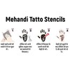 KICKWIX Stencil Sticker Reusable,for Both Hand Mehandi Stencil Sticker Floral