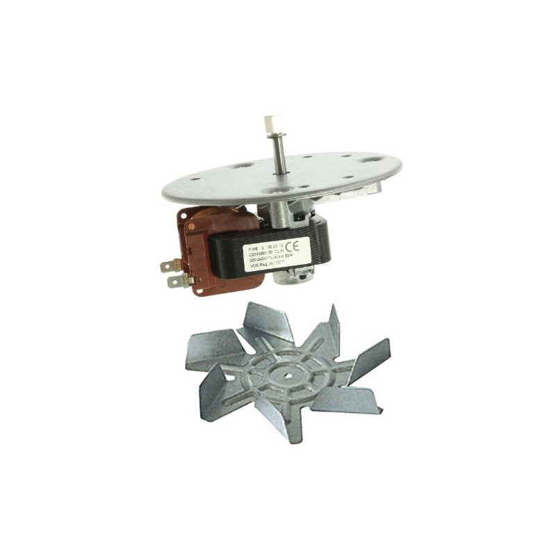 SPARES2GO Fan Blade and Motor Unit for Britannia 1G40610 Oven/Cooker