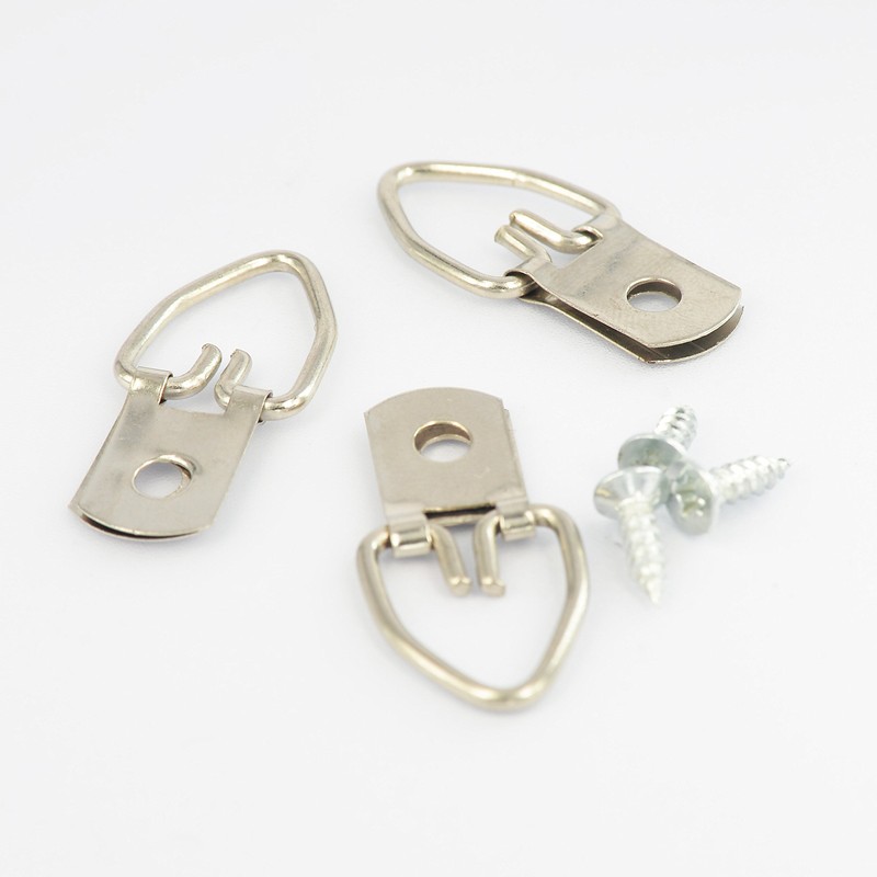 FramePac D Ring Picture Hangers with Screws - 500 Pack