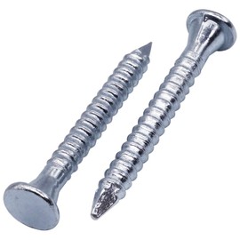 SKIR'CO (30 pcs) Steel 4.0 x 40 mm Annular Ring Shank Nails, Zinc Plated Steel Nails