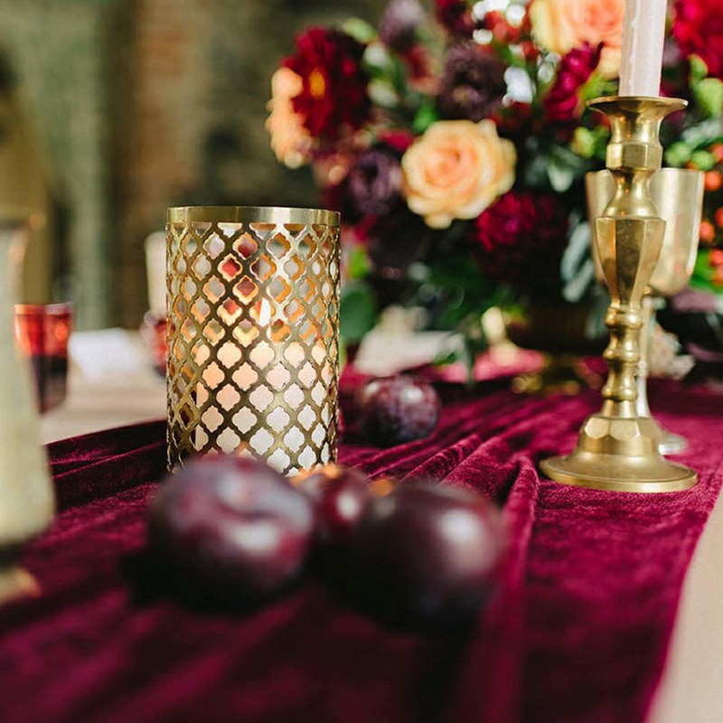 BTF HOME Velvet Table Runner, 10ft Luxurious Wedding Reception Decorations