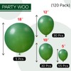 PartyWoo Hunter Green Balloons, 120 pcs Dark Green Balloons Different