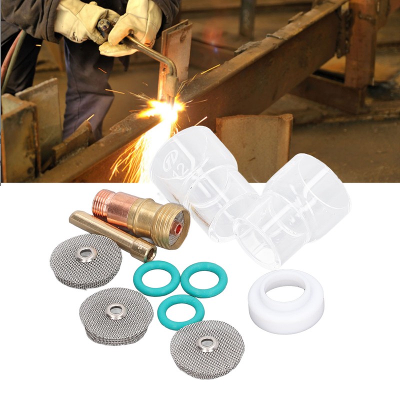 11Pcs Welding Gun Accessories Tig Welding Torch Glass Cup Collet