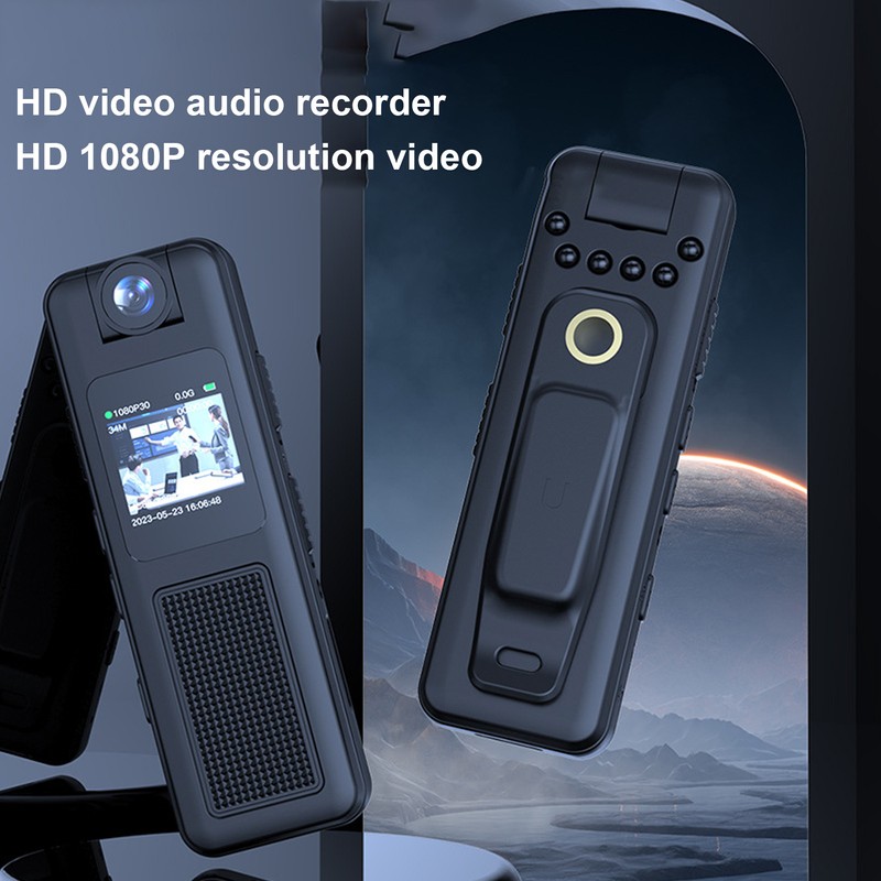Body Cam Audio Video Recording Magnetic Mount 1080P HD Mini
