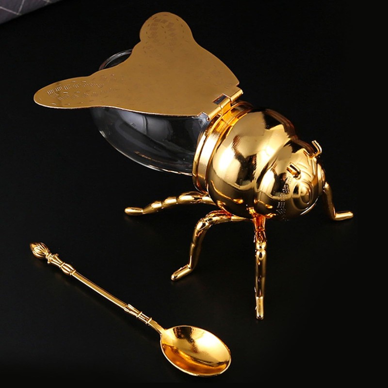 Honey Jar, Versatile Decorative Bee Shaped Honeypot for Hotel (Sxhlsellerr2g4hb8txq-11)