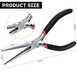 Long Nose Pliers Small Needle Nose Pliers Mini Jewelry Pliers Jewellery Making Tools Chain Nose Plier for Jewelry Making and Repair, Wire Bending Gripping Tools
