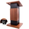 47"Portable Wooden Podium,15MM Particle Board Wood Lectern Stand, Reserved Wire