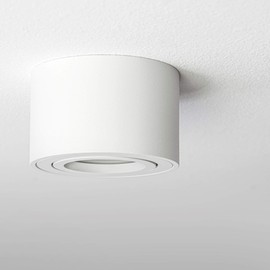 SMOL Extra flat Surface Mounted Spotlight Without Bulb Swivels in Black and White