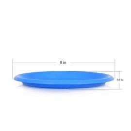 Mintra Home Reusable Plastic Plates (Blue, Small 12pk (6.5in))