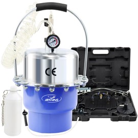 JoyFans Brake Bleeder Kit, Portable Air Pressure Pneumatic Brake Bleed System, Master Cylinder Brake & Clutch Fluid Bleeding Tool Set with Bleeder Machine, Collection Bottle and Adapters