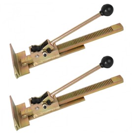 2 Pack Flooring Jack, Professional Laminate Wood Flooring Positioning Tools, Quick Release Wall Jacks with Ratchet Mechanism for Straightening Installing Hardwood Flooring Planks
