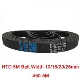 Sankuai HTD-5m-450 Timing Belt, Width 15 mm, 90 Teeth, Timing Belt 450-5 m 15 mm, HTD 5M-450-15, Pack of 3