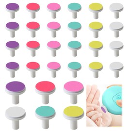 30Pcs Baby Nail File Pads, Nail Trimmer Replacement Pads for Electric Baby Trimmer Nail Grinding Polishing Head Universal Children's Spare Nails Grinder Head for Newborn Infant Toddler and Adults