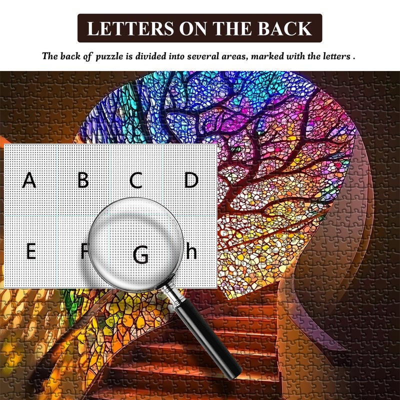 PICKFORU Tree of Life Puzzle for Adults 1000 Pieces, Rainbow