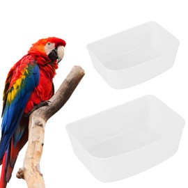 Wenrou Pack of 2 Hanging Bird Feeder Bowls, Hanging Bird Bathtub, Bird Bath with Hooks, Water Bowl, Bird Bathhouse, Bird Tub, for Feeding Birds, Cats, Dogs and Other Pets