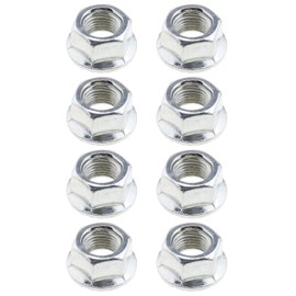 8Pcs 3/8" (9.5mm) Bicycle Wheel Axle Track Flange Nuts for Bicycle Front and Rear Wheels Std MTB Hybrid Bikes Kids Bikes Bicycle Wheels Accessories Alloy