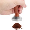 51mm Stainless Steel Coffee Tamper Wooden Handle Coffee Powder Hammer