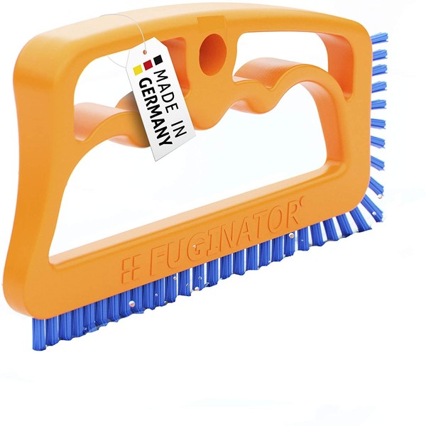 Fuginator Scrub Brush for Tile and Grout: Stiff Nylon Bristle Scrubbing Brush - Bathtub and Shower Scrubber for Floor Joints and Tile Seams - Cleaning Brushes and Supplies for Bathroom and Kitchen